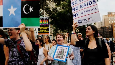 A typical demonstration in New York. Eduardo Munoz Alvarez / AFP