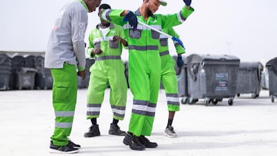 Lucky has been delighting the internet with his dance moves. Reem Mohammed / The National