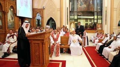 Coptic Christians gathered for a Christmas Eve service at St Antonious Coptic Orthodox Church in Abu Dhabi. Delores Johnson / The National