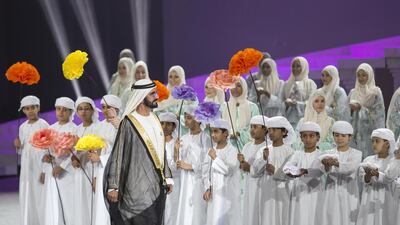 Sheikh Mohammed bin Rashid, Vice-President and Ruler of Dubai attends The Mother of the Nation Festival opening ceremony held at Abu Dhabi Exhibition Centre (ADNEC). Mohamed Al Hammadi / Crown Prince Court - Abu Dhabi