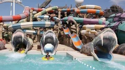 Yas Waterworld and other Abu Dhabi destinations and hotels are expecting a bumper Eid with the peak season just around the corner. Pawan Singh / The National