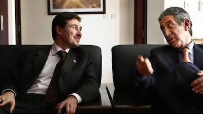 Jean-Paul Tarud K., the ambassador of Chile with his father, Jorge Tarud, a former ambassador.