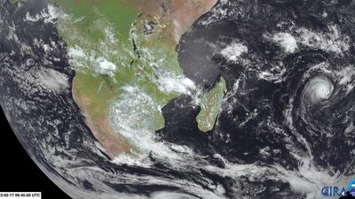 Cyclone Freddy appears in the Indian Ocean near Madagascar. AP