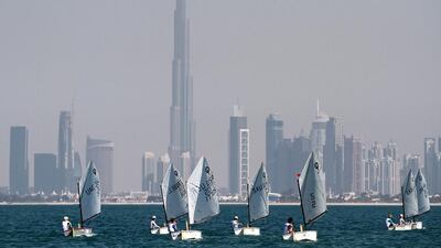 Many of the children from Dubai Offshore Sailing Club in the race around The World hope to become Olympic or round-the-world sailors. Courtesy Kevin Larkin
