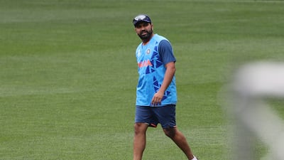 India captain Rohit Sharma walks on the field before the start of a practice session ahead of their T20 World Cup match against Pakistan at the Melbourne Cricket Ground. AFP