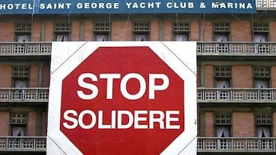 Fadi Khoury, the owner of St Georges, has been locked in a high-profile legal battle over expropriation rights with Solidere. Joseph Eid / AFP