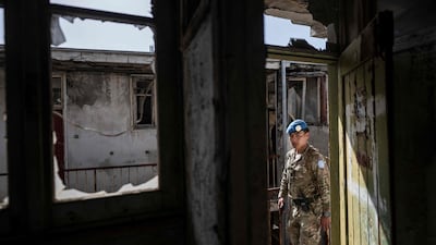 A member of the UN peacekeeping force in Cyprus patrols the buffer zone separating Cypriot territory and the breakaway Turkish Republic of Northern Cyprus. AFP