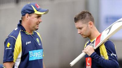 Mickey Arthur, left, says he did his best to discipline the Australia cricket team being led by Michael Clarke.