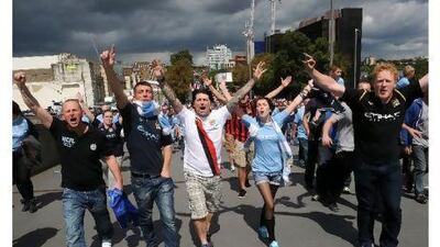 Despite the recessionary times, on the evidence of yesterday, Manchester City still managed to dig deep to follow their team and enjoyed their day out, despite the loss to United. Anthony Devlin / PA Sport