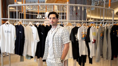 Dubai Bling actor Ebraheem Al Samadi at the launch of the Bling label in the emirate. Photo: Jon Koon