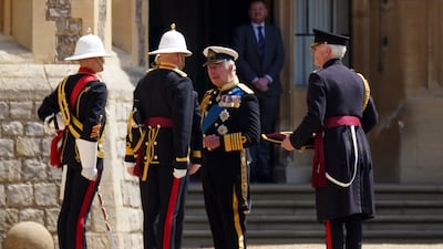 Navy members are being honoured for their part in Queen Elizabeth II's funeral procession. PA