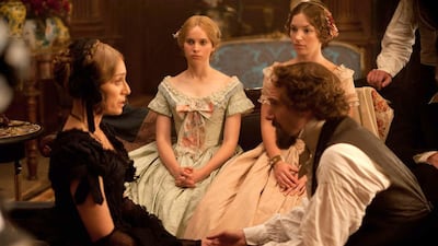 Kristin Scott Thomas, Felicity Jones, Perdita Weeks and Ralph Fiennes in "The Invisible Woman." Photo by David Appleby
