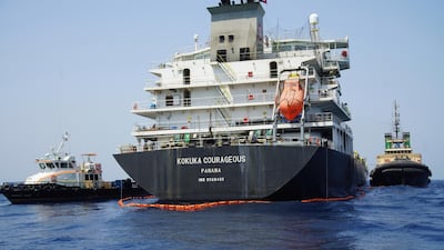 Japanese tanker Kokuka Courageous, which suffered damages off the Gulf of Oman. Attacks on oil tankers have become common place in the Middle East. AP