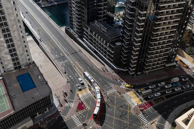 There are currently 11 tram stops in Dubai. Antonie Robertson / The National