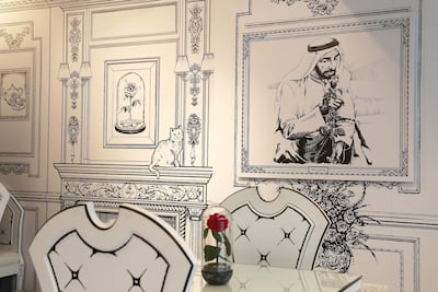 Inside Forever Rose Cafe at Abu Dhabi's The Galleria Mall. Pawan Singh / The National