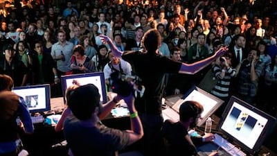 Cut&Paste events are conducted as a spectator sport, complete with partisan crowds and strict rules for competitors who may be used to deadlines but possibly not to such a tight time-frame.