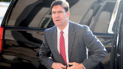 The US's Acting Defence Secretary Mark Esper was sent to meet Nato allies in Brussels after only one day in the position. AFP