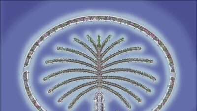 Artist's impression of Palm Jumeirah. Construction began in 2001 and it took six years for the project to complete. Getty Images