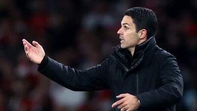 Mikel Arteta saw his side lose 1-0 to PSG in their Uefa Champions League semi-final first leg. EPA