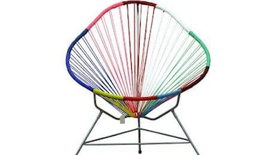 Designer chair at the Sofa Studio at The Courtyard in Dubai. Satish Kumar / The National