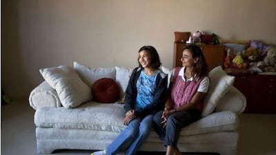 Thirteen-year-old Nadeen Issa, who is organising a walk to raise awareness of the lack of bone marrow donors in the UAE, with her mother Rana Matareb.