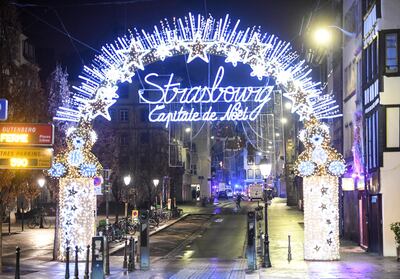 The Strasbourg Christmas market where the deadly shooting took place in Strasbourg. EPA