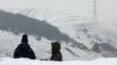 The Long Walk at Windsor Castle covered with snow that has fallen on many areas of Britain. Bloomberg