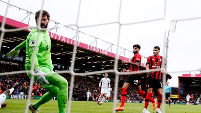 LIVERPOOL RATINGS: Allison Becker - 6 Did well to force Ouattara out wide when he ran through on goal early in the game. His defence let him down for Bournemouth’s solitary goal. Action Images