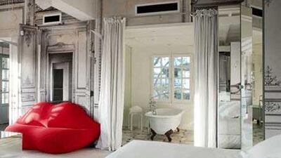 Suite Ile aux Oiseaux designed by Maison Martin Margiela at Les Sources de Caudalie hotel in France.