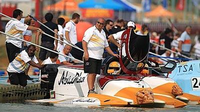 Team Abu Dhabi prepare for the Grand Prix of China in Shenzen today.