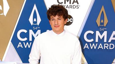 Charlie Puth arrives at the 54th annual Country Music Association Awards in Nashville, Tennessee. Getty Images