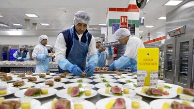 Emirates Catering Facility, which is capable of producing 115,000 meals per day, was featured by The National on November 19 with an accompanying photo gallery. Antonie Robertson / The National