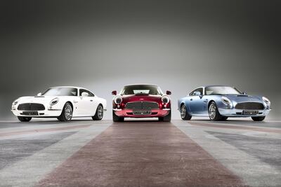 The Speedback GT is a grand tourer inspired by famed GT cars of the 1960s and 1970s, such as the Ferrari 250, the Jaguar E-Type, the Maserati 3500 and the Aston Martin DB series. Courtesy David Brown Automotive