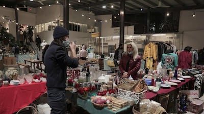Vintage items on sale at the annual Le Marche Aux Puces market held in the Mar Mikhael district of Beirut from December 16 to 18, 2020. The National