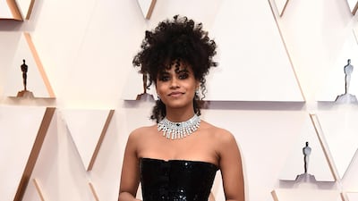 Zazie Beetz in Thom Browne at the Oscars at the Dolby Theatre in Los Angeles. AP