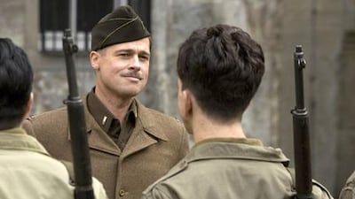 Brad Pitt leads a group of American soldiers in a quest to kill Nazis in occupied France during the Second World War in Quentin Tarentino's Inglourious Basterds.