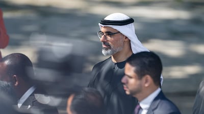 Sheikh Khaled is leading the UAE delegation at the 17th Brics summit. UAE Presidential Court