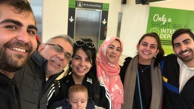 Ali Adeeb with his family, in a photo taken months before the attacks. Courtesy Heba Adeeb.