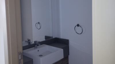 The guest bathroom before renovations. Photo: Jorge Rangel