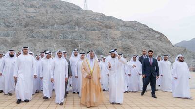 Sheikh Dr Sultan toured the gardens and witnessed a singing performance presented by local school students