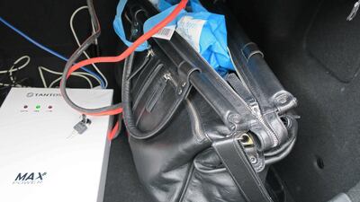 The hacking equipment allegedly used by four Russian intelligence officers in the cyber attack on the Organisation for the Prohibition of Chemical Weapons in The Hague. EPA