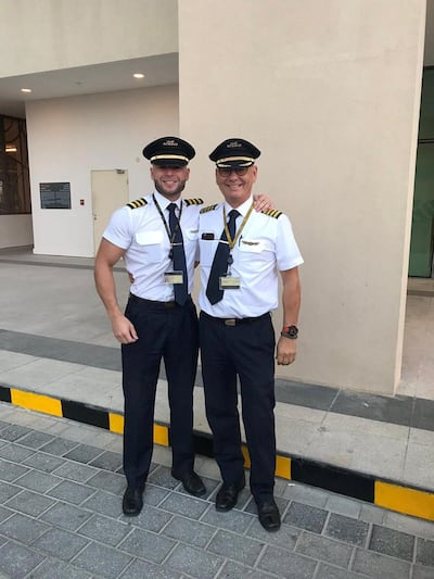 Maurits Robert van Gelder with his father Robert van Gelder. Courtesy Maurits Robert van Gelder