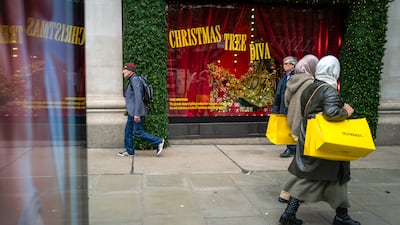 Selfridge's in central London. Department stores in London's West End are expected to have a reasonable festive period in 2023. Getty Images