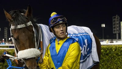 Jockey Christophe Soumillon likes Vercingetorix's chances to run to the winner's circle in Hong Kong on Sunday. Razan Alzayani / The National