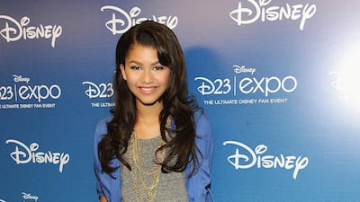 Zendaya, in cropped trousers, attends Disney's D23 Expo at the Anaheim Convention Centre on August 21, 2011 in Anaheim, California. AFP