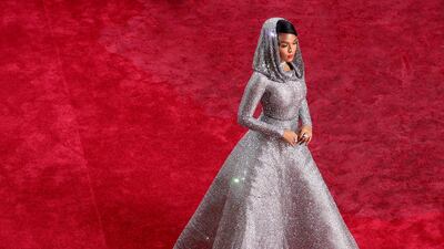 Another look at Janelle Monae in Custom Ralph Lauren at the 92nd annual Academy Awards ceremony at the Dolby Theatre in Hollywood, California, USA, 09 February 2020. The Oscars are presented for outstanding individual or collective efforts in filmmaking in 24 categories. EPA