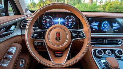 The virtual instrument cluster has a distinctly Mercedes S-Class look
