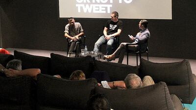 Discussing the rise of Twitter at The Pavilion, Downtown Dubai