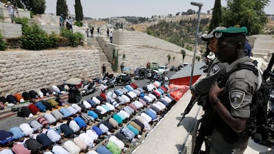 Israeli authorities removed the airport-style electronic gates but Muslims under the age of 50 are still banned from entering the compound. Abir Sultan / EPA