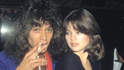 Eddie Van Halen and Valerie Bertinelli in the 1980s. Gary Lewis / mptvimages / AFP